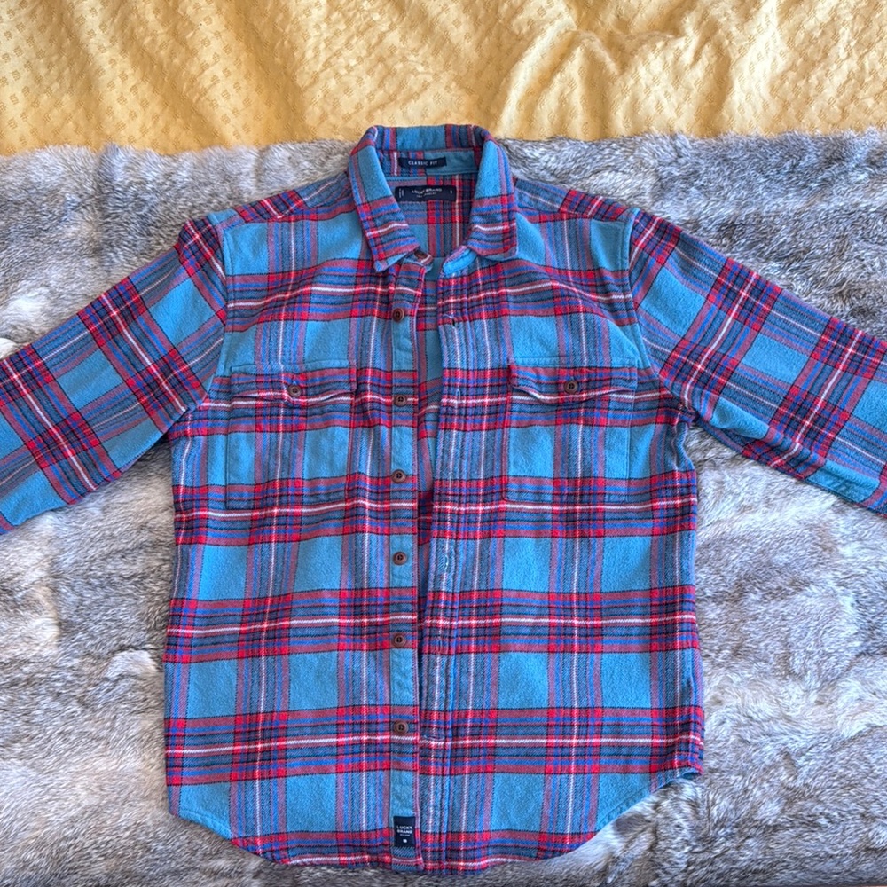 Plaid Button-Up Shirt